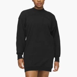 Lululemon Broken Beats Sweatshirt Dress Oversized Black Faded Casual XS